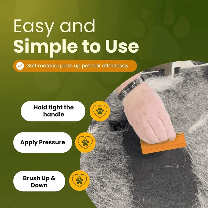 Upholstery Pet Hair Removal Tool - Effective Brush for Cars & Furniture Cleaning