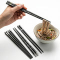 Set of 5 Pairs Reusable Chopsticks with Non-Slip Grip - Eco-Friendly & Durable Design
