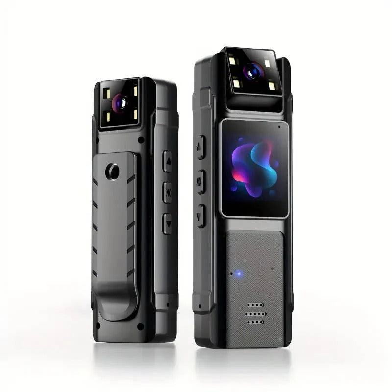 1080P Wearable Body Camera - Night Vision, Motion Detection, Wide Angle Rotatable Lens for Enhanced Security
