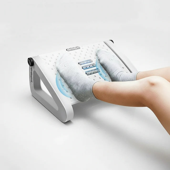 Ergonomic Adjustable Under Desk Foot Rest with Dual Texture Surface for Comfort and Support