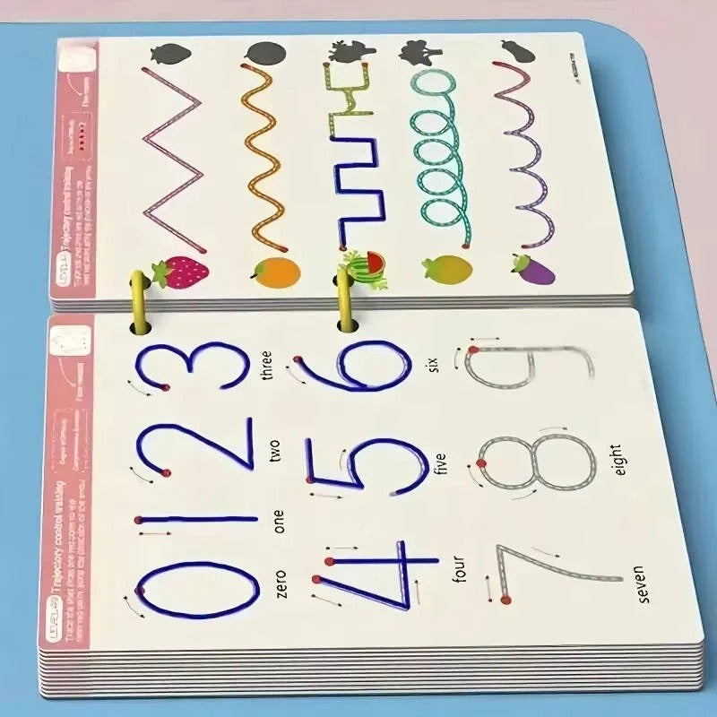 Reusable Handwriting Practice Book for Toddlers - Early Learning Activity Workbook for Kids