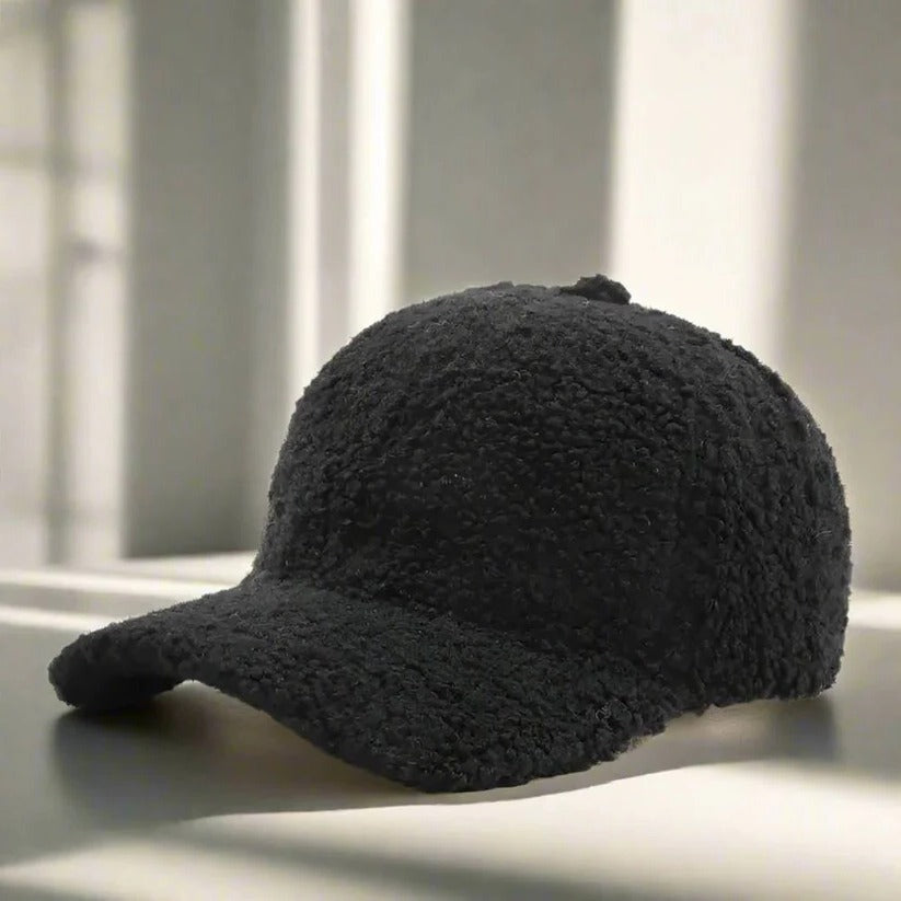 Cozy Teddy Fabric Adjustable Hat for Fall & Winter Casual Style