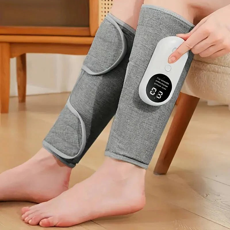 Cordless Air Compression Leg Massager with Soothing Heat & Remote Control - Relaxation & Recovery for Tired Legs