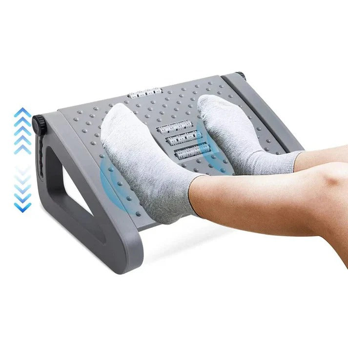 Ergonomic Adjustable Under Desk Foot Rest with Dual Texture Surface for Comfort and Support