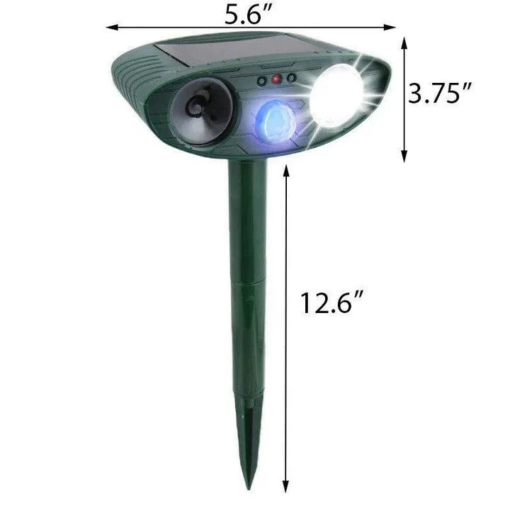 Solar-Powered Ultrasonic Chipmunk Repeller - Eco-Friendly Outdoor Pest Control Device