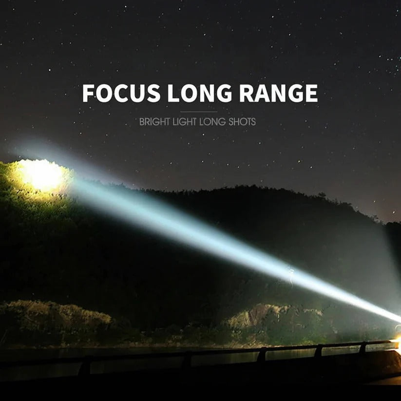 USB Rechargeable Aluminum Flashlight with Battery Indicator - Bright, Durable, and Portable LED Torch