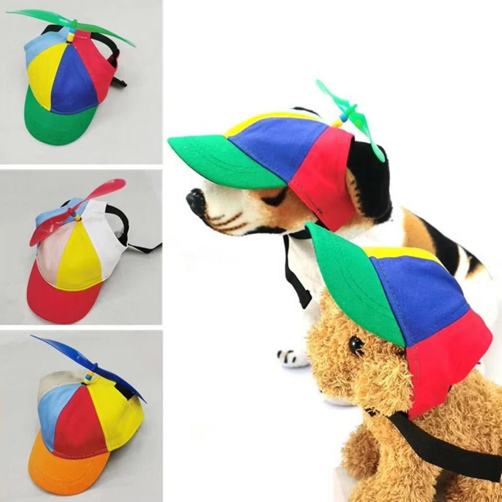 Adjustable Pet Cap with Fun Decorative Propeller - Perfect for Dogs and Cats