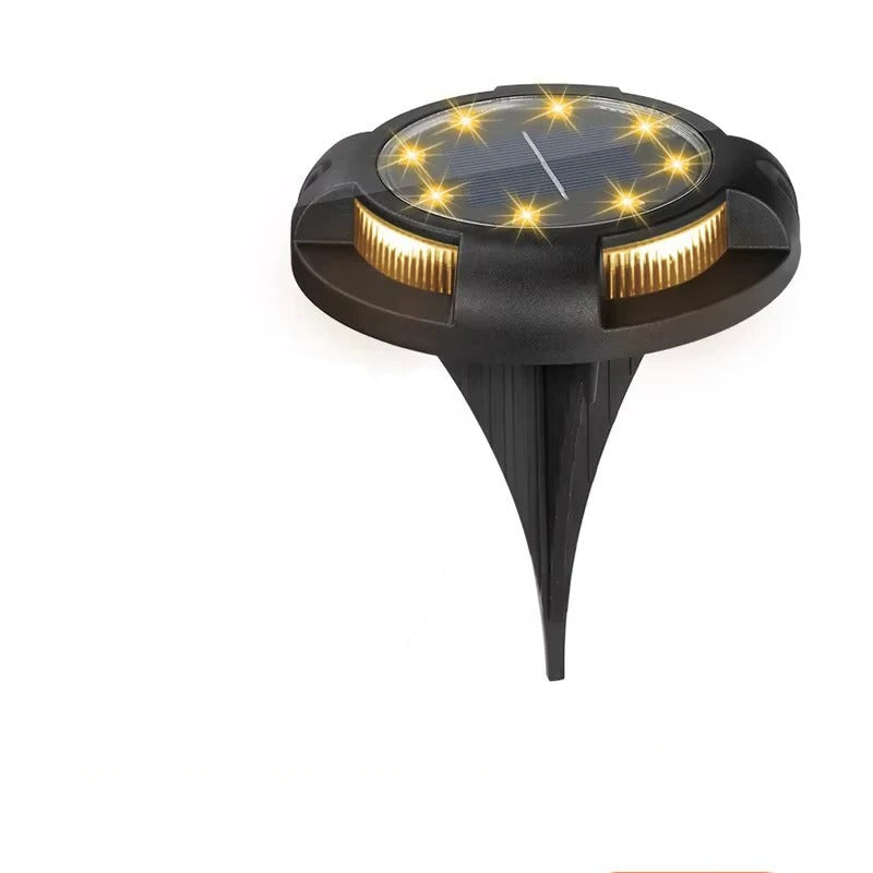 Stylish Outdoor Solar LED Ground Lights - Disk Design for Garden Pathways & Patios