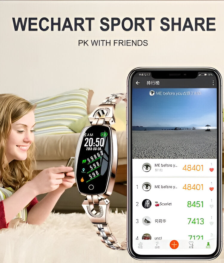 Women's Smart Fitness Tracker with Heart Rate Monitoring, Activity Tracking & Sleep Analysis