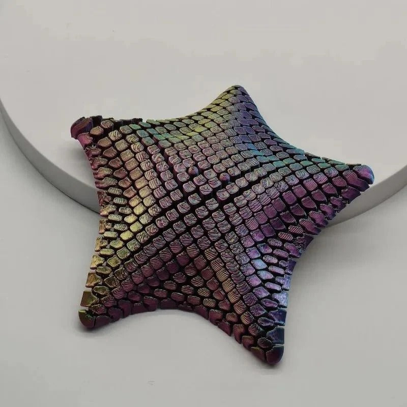 3D Printed Articulated Starfish Fidget Toy - Perfect for Desk & Travel Stress Relief