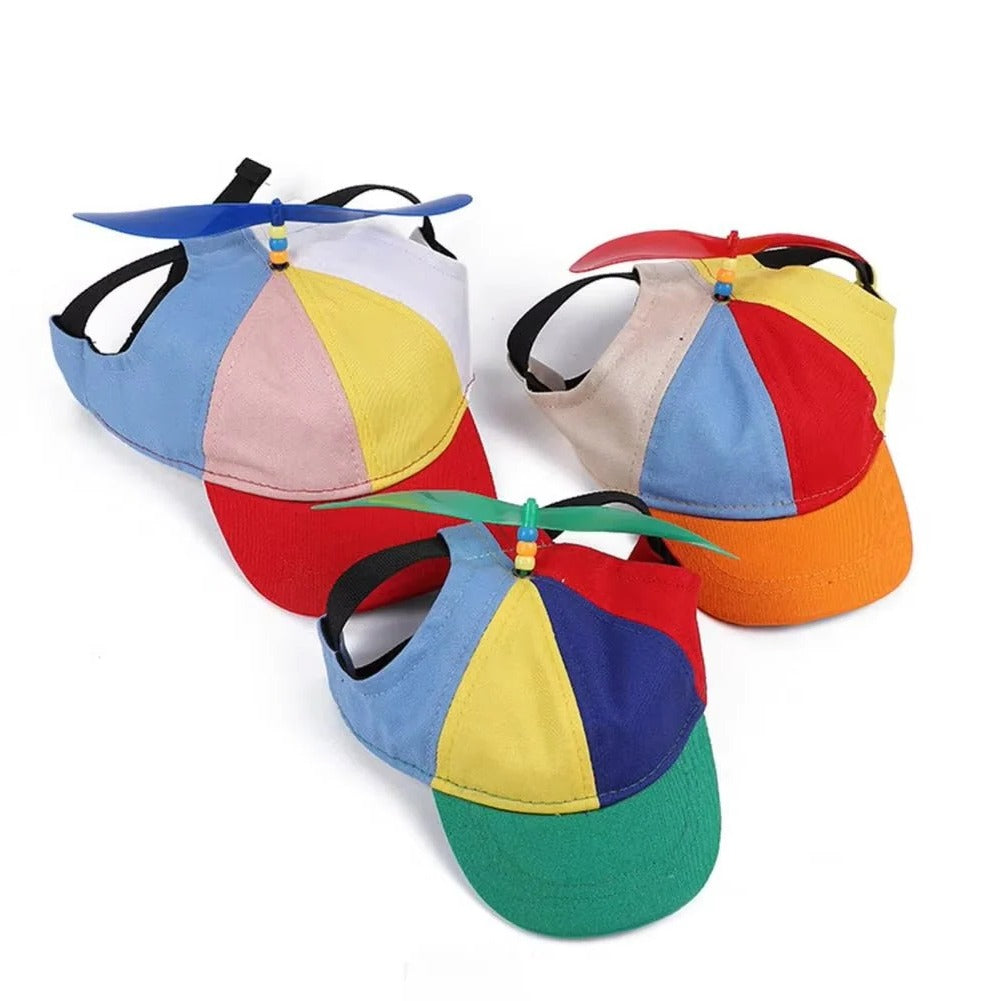 Adjustable Pet Cap with Fun Decorative Propeller - Perfect for Dogs and Cats