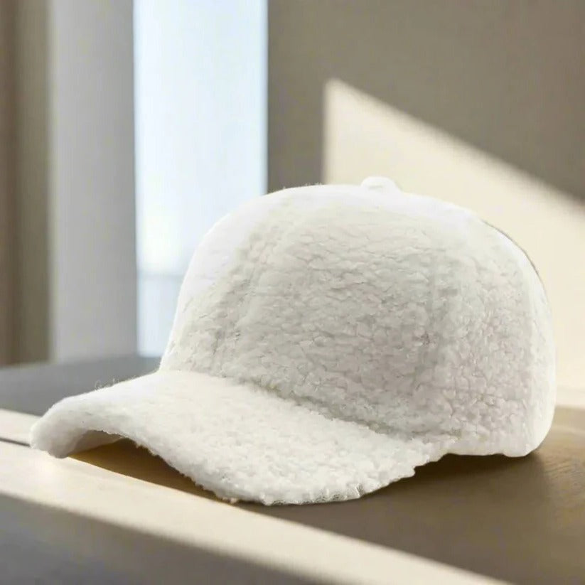 Cozy Teddy Fabric Adjustable Hat for Fall & Winter Casual Style