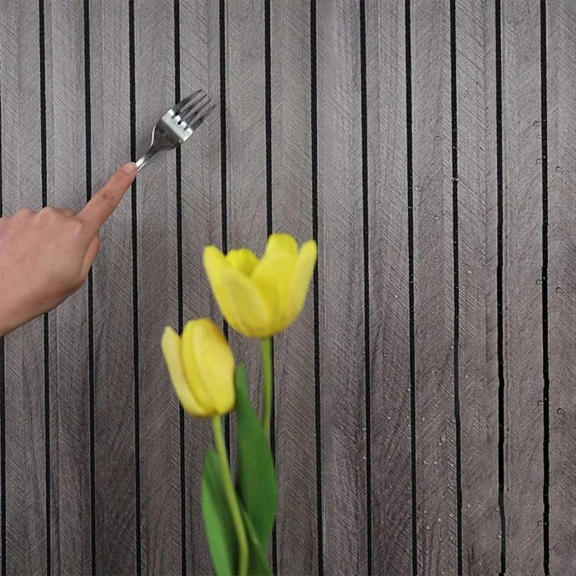 Textured Wood Grain Peel and Stick 3D PVC Wall Panels - Easy Installation, Stylish Home Decor
