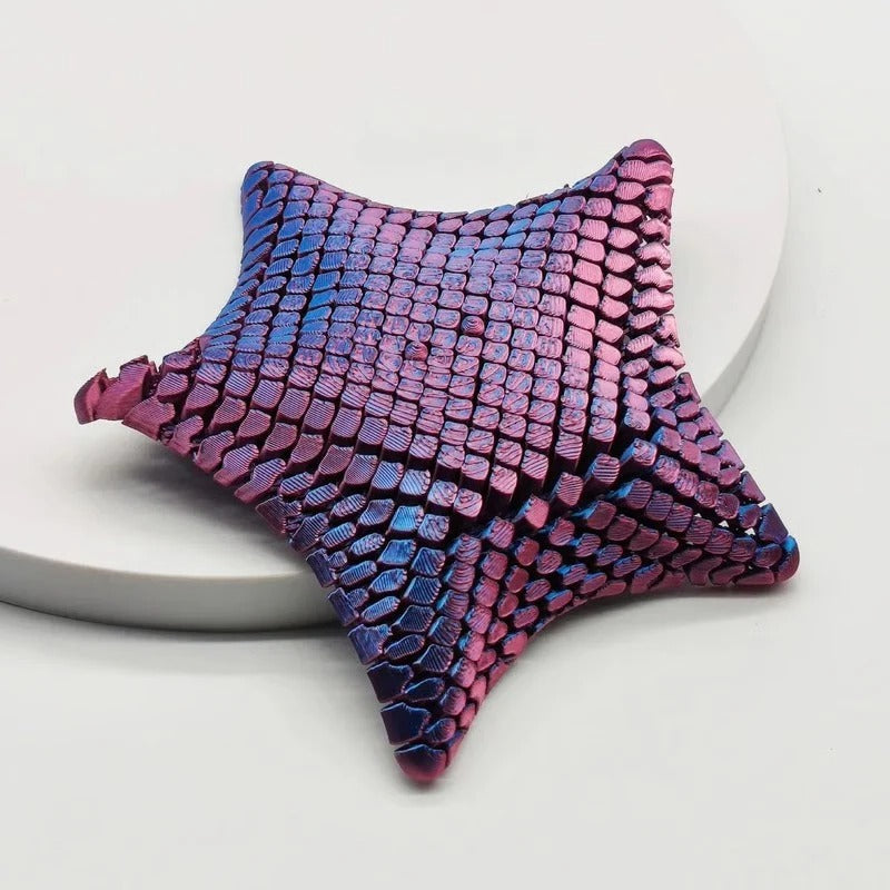 3D Printed Articulated Starfish Fidget Toy - Perfect for Desk & Travel Stress Relief
