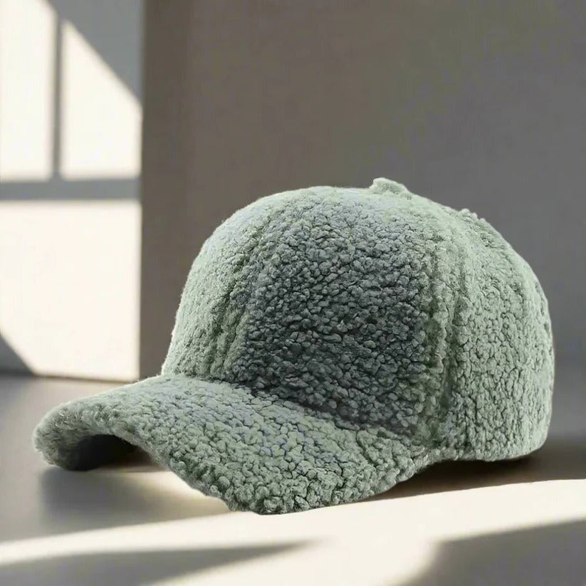 Cozy Teddy Fabric Adjustable Hat for Fall & Winter Casual Style