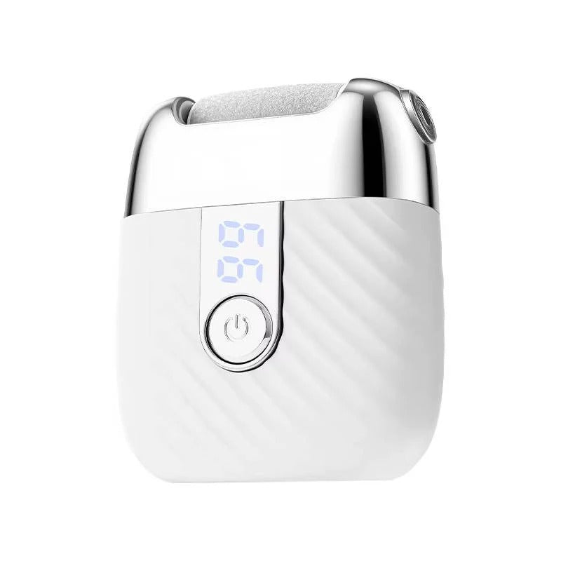 USB Rechargeable Electric Foot File - 3 Interchangeable Grinding Heads, Dual Speed Settings & Built-in LED Light for Effortless Pedicure