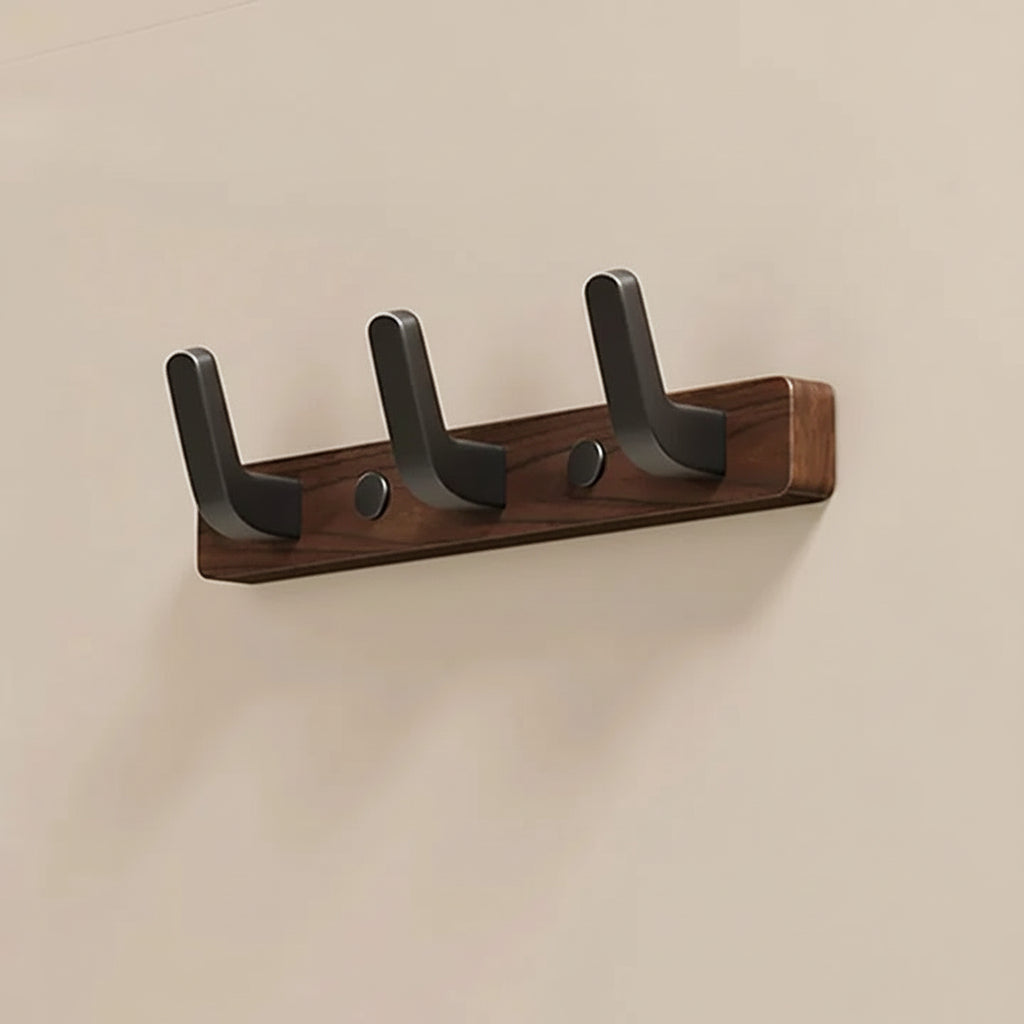 Stylish Wall Mounted Coat Hook - Modern Wood & Metal Design for Entryway Organization