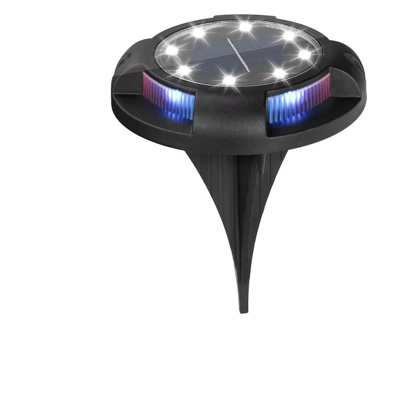 Stylish Outdoor Solar LED Ground Lights - Disk Design for Garden Pathways & Patios