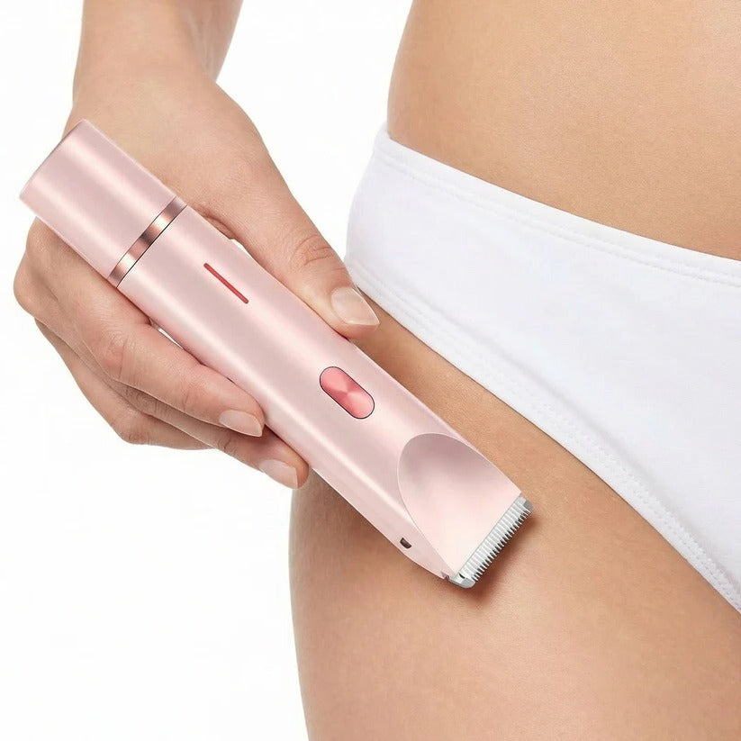 IPX7 Waterproof Women's Dual Head Body Trimmer - Rechargeable & Ergonomic Design for Effortless Grooming