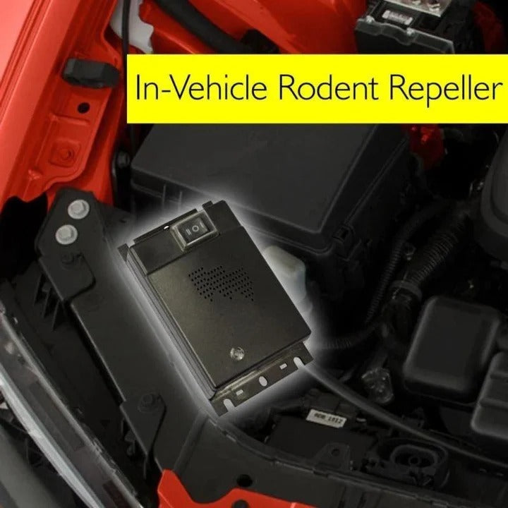 12V Ultrasonic Rodent Deterrent Device for Vehicles - Effective Pest Control Solution