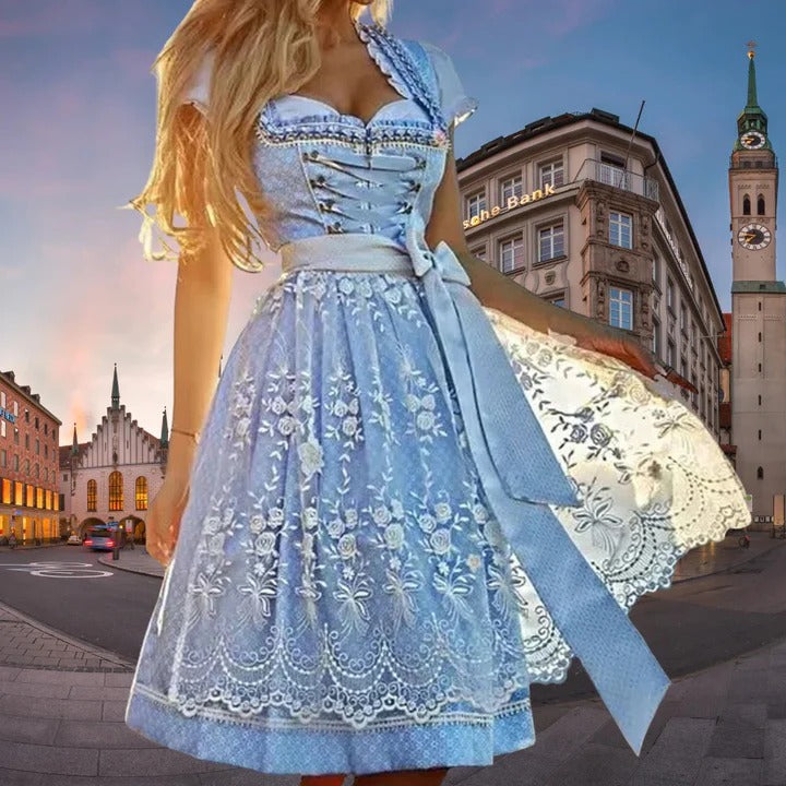Authentic Bavarian Oktoberfest Dress for Women - Traditional Dirndl Costume for Festive Celebrations