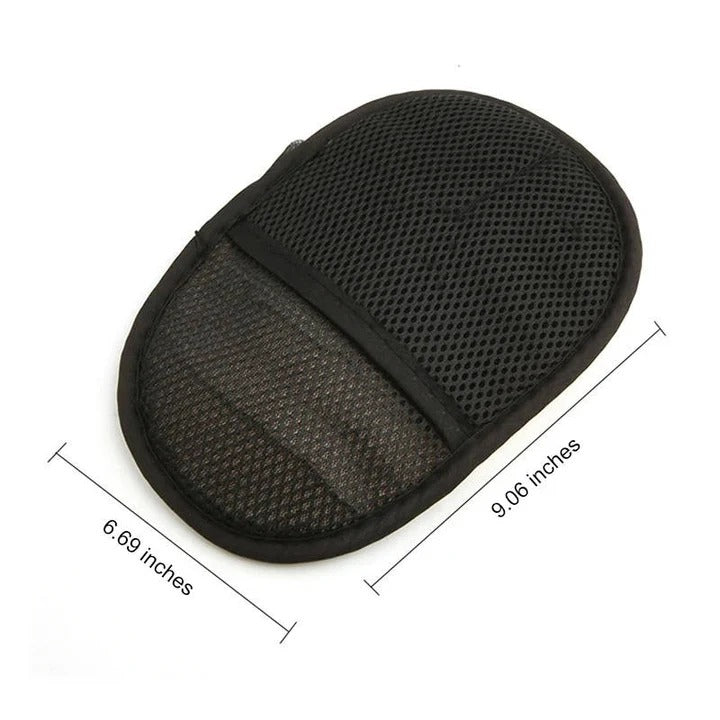 Premium Microfiber Car Cleaning Towel - Dual-Sided Wool & Mesh for Superior Shine & Dirt Removal