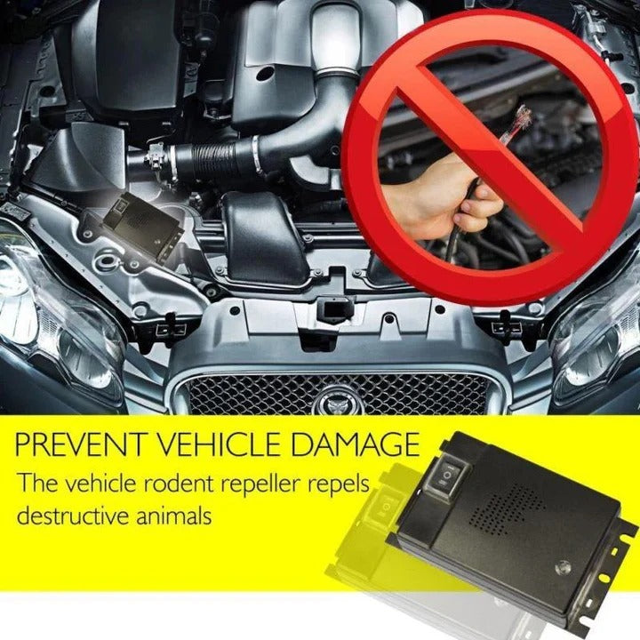 12V Ultrasonic Rodent Deterrent Device for Vehicles - Effective Pest Control Solution