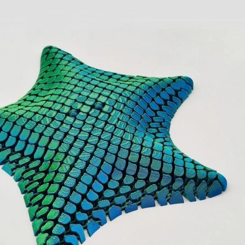 3D Printed Articulated Starfish Fidget Toy - Perfect for Desk & Travel Stress Relief