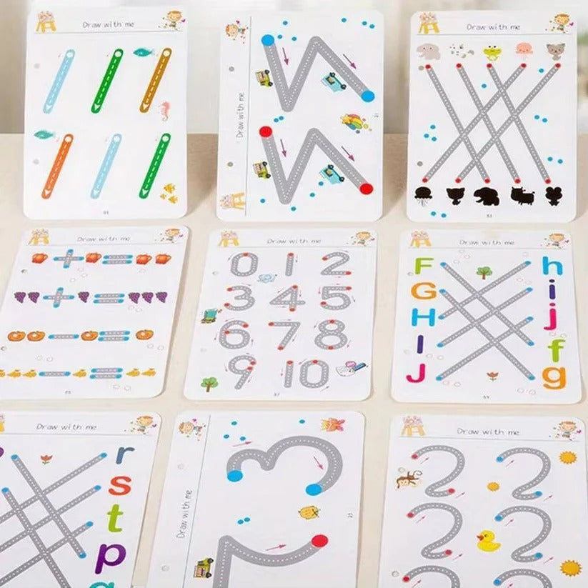 Reusable Handwriting Practice Book for Toddlers - Early Learning Activity Workbook for Kids