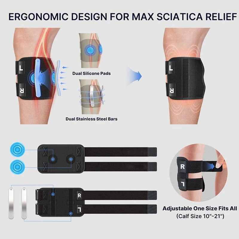 Adjustable Sciatica Support Brace with Dual Pressure Pad System for Maximum Pain Relief and Comfort
