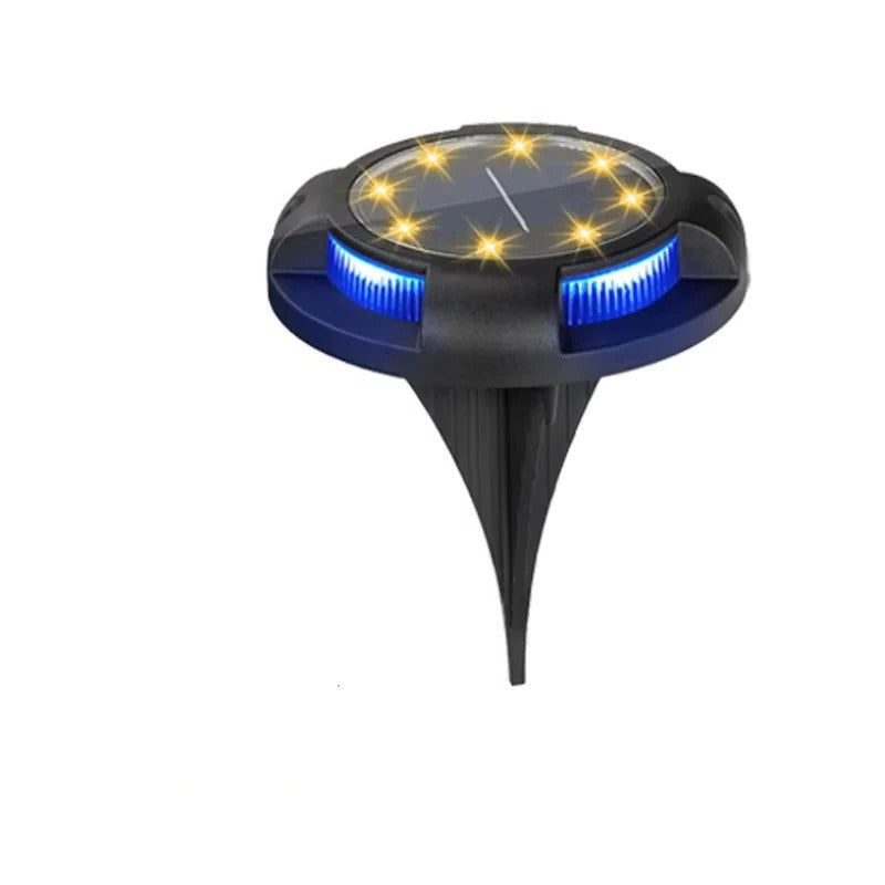 Stylish Outdoor Solar LED Ground Lights - Disk Design for Garden Pathways & Patios