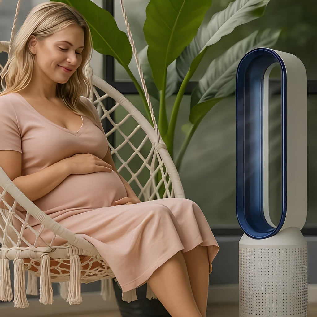 Portable Bladeless Fan with Remote Control - Quiet, Energy-Efficient Cooling for Home & Office