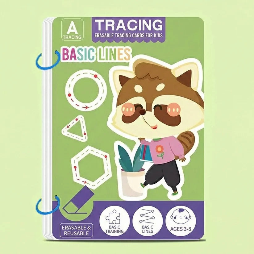 Reusable Handwriting Practice Book for Toddlers - Early Learning Activity Workbook for Kids