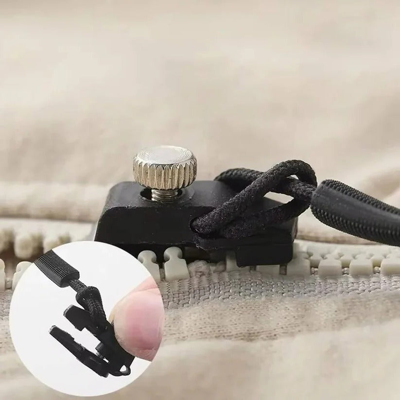 Universal Zipper Fix Kit - 6 Pack Clip-On Replacement Sliders for Quick Zipper Repairs - Ideal for Clothing, Bags, and More