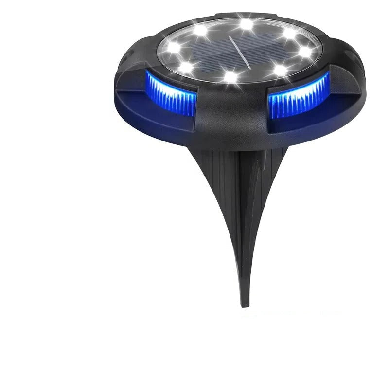 Stylish Outdoor Solar LED Ground Lights - Disk Design for Garden Pathways & Patios