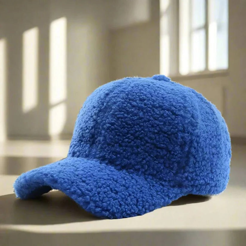 Cozy Teddy Fabric Adjustable Hat for Fall & Winter Casual Style