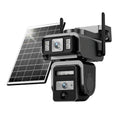 Solar-Powered Wireless Security Camera with Auto Tracking, Dual Lens, Two-Way Audio & Night Vision - Smart Home Surveillance Solution