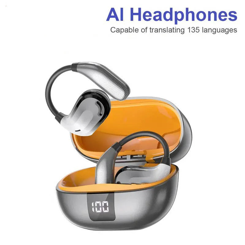 Bluetooth Translation Earbuds with Multi-Language Support & Charging Case - Real-Time Language Translation for Travel & Communication