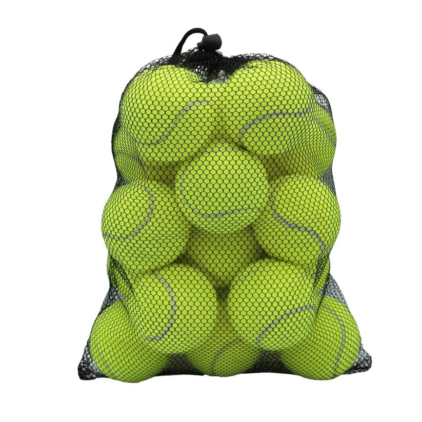 20-Pack Training Tennis Balls with Felt Surface & Mesh Carry Bag - Perfect for Practice & Drills