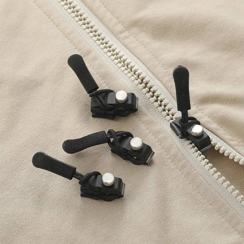 Universal Zipper Fix Kit - 6 Pack Clip-On Replacement Sliders for Quick Zipper Repairs - Ideal for Clothing, Bags, and More