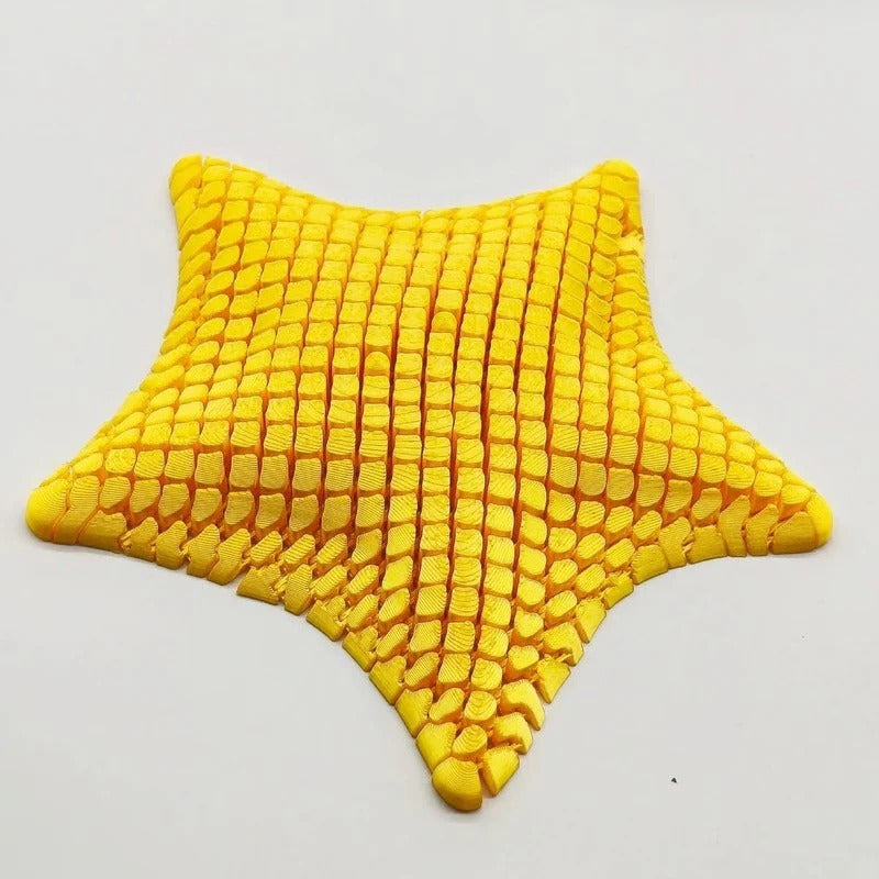 3D Printed Articulated Starfish Fidget Toy - Perfect for Desk & Travel Stress Relief