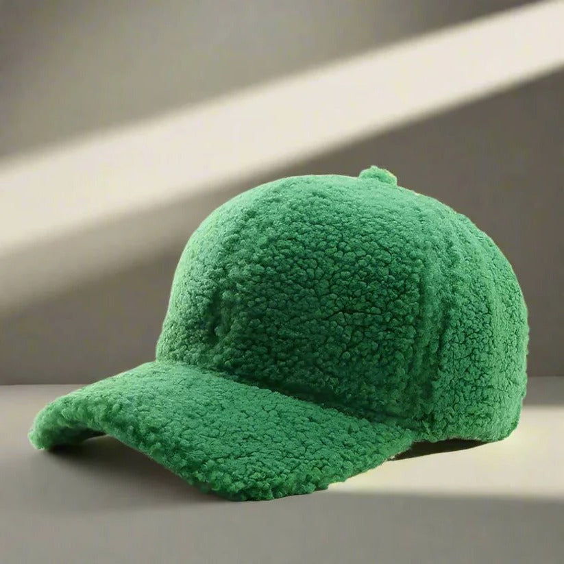 Cozy Teddy Fabric Adjustable Hat for Fall & Winter Casual Style