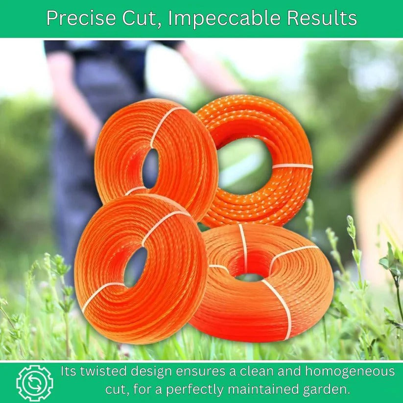 Durable Twisted Nylon Trimmer Line for Efficient Garden & Lawn Maintenance - Heavy-Duty Weed Eater String