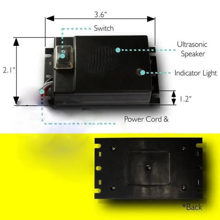 12V Ultrasonic Rodent Deterrent Device for Vehicles - Effective Pest Control Solution