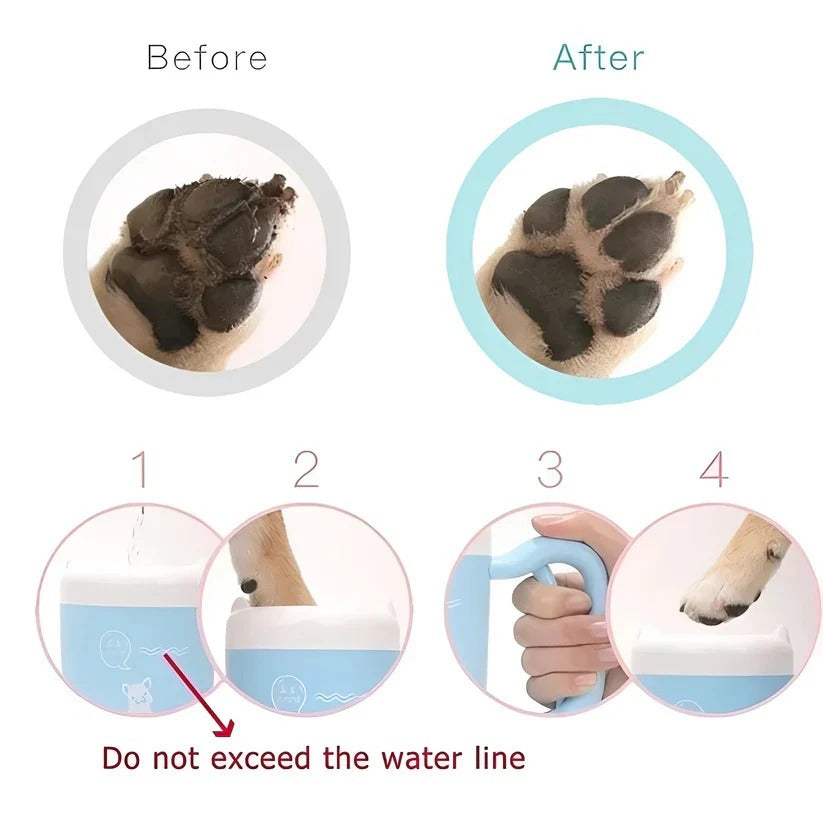 Portable Pet Paw Washing Cup - Soft Silicone Bristles for Effective Mud & Dirt Removal | Ideal for Dogs & Cats