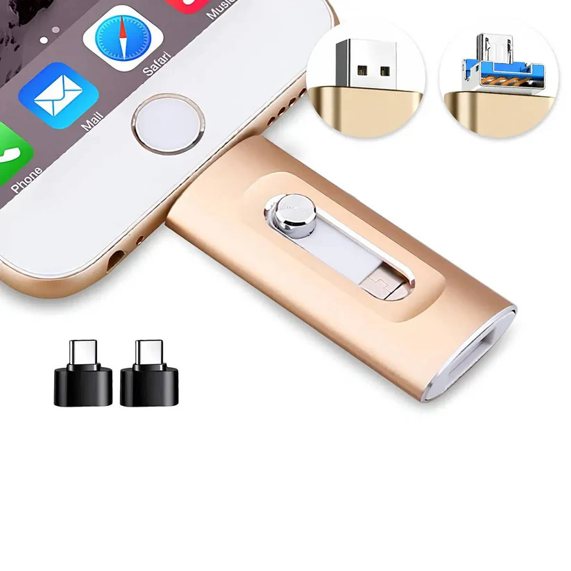 Multi-Device USB Flash Drive for Phone Photo Backup - High-Speed Storage Solution