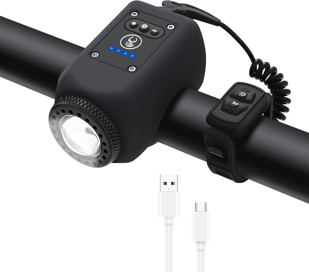 High-Performance Bicycle Horn & Floodlight - 110dB Sound, 30m Range, IPX5 Waterproof for Ultimate Safety & Visibility