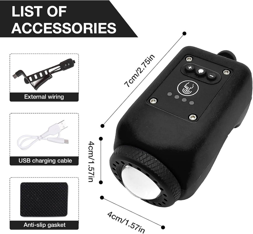 High-Performance Bicycle Horn & Floodlight - 110dB Sound, 30m Range, IPX5 Waterproof for Ultimate Safety & Visibility