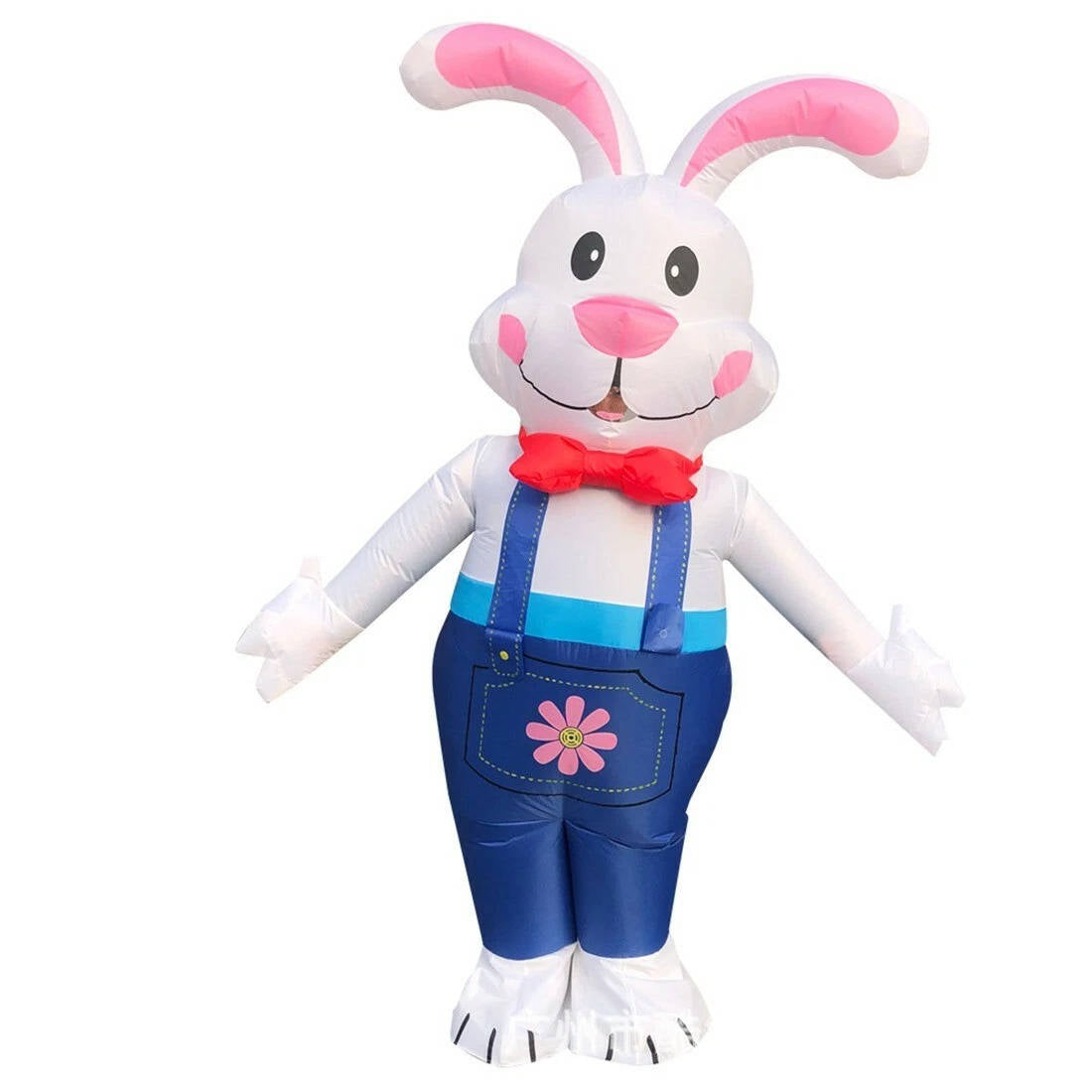 6ft Inflatable Bunny Costume with LED Lights & Battery-Powered Fan - Perfect for Parties & Halloween