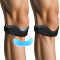 2-Pack Adjustable Patellar Tendon Strap with Silicone Cushioning & Non-Slip Grip for Knee Support